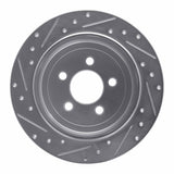 Dynamic Friction 2007-2012 Dodge Nitro Rear Right Drilled & Slotted Silver Brake Rotor by Dynamic Friction Company 631-42019R