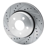 Dynamic Friction 2007-2012 Dodge Nitro Front Left Drilled & Slotted Silver Brake Rotor by Dynamic Friction Company 631-42020L