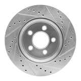 Dynamic Friction 2007-2012 Dodge Nitro Front Left Drilled & Slotted Silver Brake Rotor by Dynamic Friction Company 631-42020L