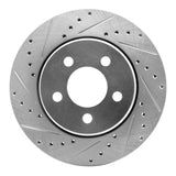 Dynamic Friction 2007-2012 Dodge Nitro Front Left Drilled & Slotted Silver Brake Rotor by Dynamic Friction Company 631-42020L