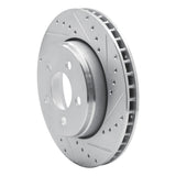 Dynamic Friction 2007-2012 Dodge Nitro Front Right Drilled & Slotted Silver Brake Rotor by Dynamic Friction Company 631-42020R