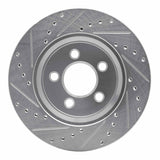 Dynamic Friction 2007-2012 Dodge Nitro Front Right Drilled & Slotted Silver Brake Rotor by Dynamic Friction Company 631-42020R