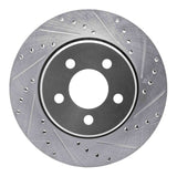 Dynamic Friction 2007-2012 Dodge Nitro Front Right Drilled & Slotted Silver Brake Rotor by Dynamic Friction Company 631-42020R