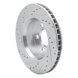 Dynamic Friction 2007-2012 Dodge Nitro Front Right Drilled & Slotted Silver Brake Rotor by Dynamic Friction Company 631-42020R