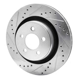 Dynamic Friction 2011-2012 Jeep Liberty Front Left Drilled & Slotted Silver Brake Rotor by Dynamic Friction Company 631-42021L