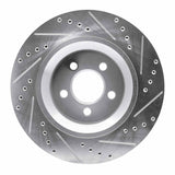 Dynamic Friction 2011-2012 Jeep Liberty Front Left Drilled & Slotted Silver Brake Rotor by Dynamic Friction Company 631-42021L