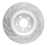 Dynamic Friction 2011-2012 Jeep Liberty Front Right Drilled & Slotted Silver Brake Rotor by Dynamic Friction Company 631-42021R