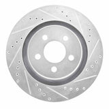 Dynamic Friction 2011-2012 Jeep Liberty Front Right Drilled & Slotted Silver Brake Rotor by Dynamic Friction Company 631-42021R