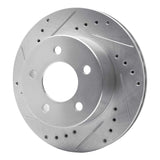 R1 Concepts 1990-1999 Jeep TJ (Canada - See Wrangler for US) Front Left Drilled & Slotted Silver Brake Rotor by R1 Concepts 631-42022L