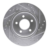 R1 Concepts 1990-1999 Jeep TJ (Canada - See Wrangler for US) Front Left Drilled & Slotted Silver Brake Rotor by R1 Concepts 631-42022L
