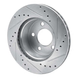 R1 Concepts 1990-1999 Jeep TJ (Canada - See Wrangler for US) Front Left Drilled & Slotted Silver Brake Rotor by R1 Concepts 631-42022L