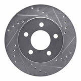 R1 Concepts 1990-1999 Jeep Grand Wagoneer Front Right Drilled & Slotted Silver Brake Rotor by R1 Concepts 631-42022R