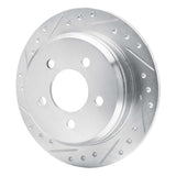 R1 Concepts 1993-1998 Jeep Grand Cherokee Rear Left Drilled & Slotted Silver Brake Rotor by R1 Concepts 631-42023L
