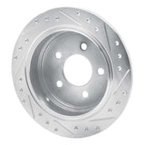 R1 Concepts 1993-1998 Jeep Grand Cherokee Rear Left Drilled & Slotted Silver Brake Rotor by R1 Concepts 631-42023L