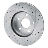R1 Concepts 1999-2004 Jeep Grand Cherokee Front Left Drilled & Slotted Silver Brake Rotor by R1 Concepts 631-42024L