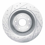 R1 Concepts 1999-2004 Jeep Grand Cherokee Front Right Drilled & Slotted Silver Brake Rotor by R1 Concepts 631-42024R
