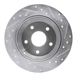 R1 Concepts 1999-2004 Jeep Grand Cherokee Rear Left Drilled & Slotted Silver Brake Rotor by R1 Concepts 631-42025L