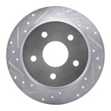 R1 Concepts 1999-2004 Jeep Grand Cherokee Rear Left Drilled & Slotted Silver Brake Rotor by R1 Concepts 631-42025L