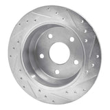 R1 Concepts 1999-2004 Jeep Grand Cherokee Rear Left Drilled & Slotted Silver Brake Rotor by R1 Concepts 631-42025L