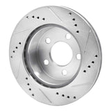 R1 Concepts 1999-2006 Jeep Wrangler Front Left Drilled & Slotted Silver Brake Rotor by R1 Concepts 631-42026L