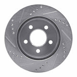 R1 Concepts 1999-2006 Jeep Cherokee Front Right Drilled & Slotted Silver Brake Rotor by R1 Concepts 631-42026R
