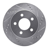 R1 Concepts 1999-2006 Jeep Cherokee Front Right Drilled & Slotted Silver Brake Rotor by R1 Concepts 631-42026R
