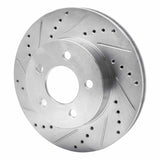 Dynamic Friction 2002-2007 Jeep Liberty Front Left Drilled & Slotted Silver Brake Rotor by Dynamic Friction Company 631-42027L