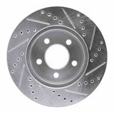 Dynamic Friction 2002-2007 Jeep Liberty Front Left Drilled & Slotted Silver Brake Rotor by Dynamic Friction Company 631-42027L