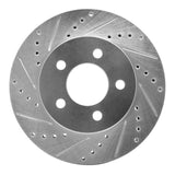 Dynamic Friction 2002-2007 Jeep Liberty Front Left Drilled & Slotted Silver Brake Rotor by Dynamic Friction Company 631-42027L