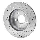 Dynamic Friction 2002-2007 Jeep Liberty Front Left Drilled & Slotted Silver Brake Rotor by Dynamic Friction Company 631-42027L