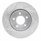 Dynamic Friction 2002-2007 Jeep Liberty Front Right Drilled & Slotted Silver Brake Rotor by Dynamic Friction Company 631-42027R
