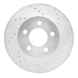 Dynamic Friction 2002-2007 Jeep Liberty Front Right Drilled & Slotted Silver Brake Rotor by Dynamic Friction Company 631-42027R