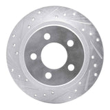 Dynamic Friction 2003-2007 Jeep Liberty Rear Left Drilled & Slotted Silver Brake Rotor by Dynamic Friction Company 631-42028L