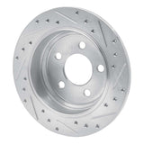Dynamic Friction 2003-2007 Jeep Liberty Rear Left Drilled & Slotted Silver Brake Rotor by Dynamic Friction Company 631-42028L