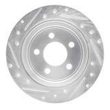 Dynamic Friction 2003-2007 Jeep Liberty Rear Right Drilled & Slotted Silver Brake Rotor by Dynamic Friction Company 631-42028R