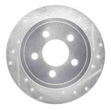 Dynamic Friction 2003-2007 Jeep Liberty Rear Right Drilled & Slotted Silver Brake Rotor by Dynamic Friction Company 631-42028R