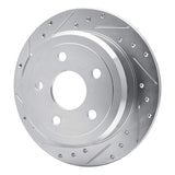 Dynamic Friction 2007-2018 Jeep Wrangler Rear Left Drilled & Slotted Silver Brake Rotor by Dynamic Friction Company 631-42029L
