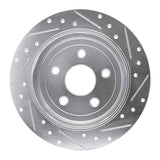 Dynamic Friction 2007-2018 Jeep Wrangler Rear Left Drilled & Slotted Silver Brake Rotor by Dynamic Friction Company 631-42029L