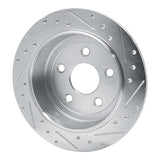 Dynamic Friction 2007-2018 Jeep Wrangler Rear Left Drilled & Slotted Silver Brake Rotor by Dynamic Friction Company 631-42029L