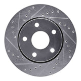 Dynamic Friction 2007-2018 Jeep Wrangler Front Left Drilled & Slotted Silver Brake Rotor by Dynamic Friction Company 631-42030L