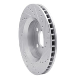 Dynamic Friction 2007-2018 Jeep Wrangler Front Left Drilled & Slotted Silver Brake Rotor by Dynamic Friction Company 631-42030L