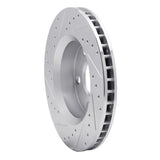 Dynamic Friction 2007-2018 Jeep Wrangler Front Right Drilled & Slotted Silver Brake Rotor by Dynamic Friction Company 631-42030R