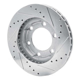 R1 Concepts 1971-1991 Chevrolet K10 Pickup Front Left Drilled & Slotted Silver Brake Rotor by R1 Concepts 631-42031L