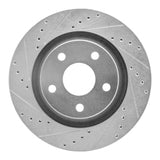 Dynamic Friction 2012-2018 Jeep Wrangler Front Left Drilled & Slotted Silver Brake Rotor by Dynamic Friction Company 631-42033L