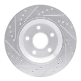 Dynamic Friction 2012-2018 Jeep Wrangler Front Right Drilled & Slotted Silver Brake Rotor by Dynamic Friction Company 631-42033R
