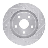 Dynamic Friction 2012-2018 Jeep Wrangler Front Right Drilled & Slotted Silver Brake Rotor by Dynamic Friction Company 631-42033R