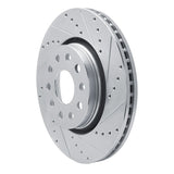 Dynamic Friction 2018-2025 Jeep Gladiator Front Right Drilled & Slotted Silver Brake Rotor by Dynamic Friction Company 631-42038R