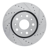 Dynamic Friction 2018-2025 Jeep Gladiator Front Right Drilled & Slotted Silver Brake Rotor by Dynamic Friction Company 631-42038R