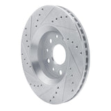 Dynamic Friction 2018-2025 Jeep Gladiator Front Right Drilled & Slotted Silver Brake Rotor by Dynamic Friction Company 631-42038R