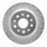 Dynamic Friction 2018-2025 Jeep Wrangler Rear Left Drilled & Slotted Silver Brake Rotor by Dynamic Friction Company 631-42041L
